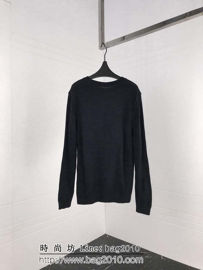 Balenciaga巴黎世家 18ss秋冬 雙B刺繡字母針織毛衣 深藍色/灰色兩色入 情侶款 ydi2002